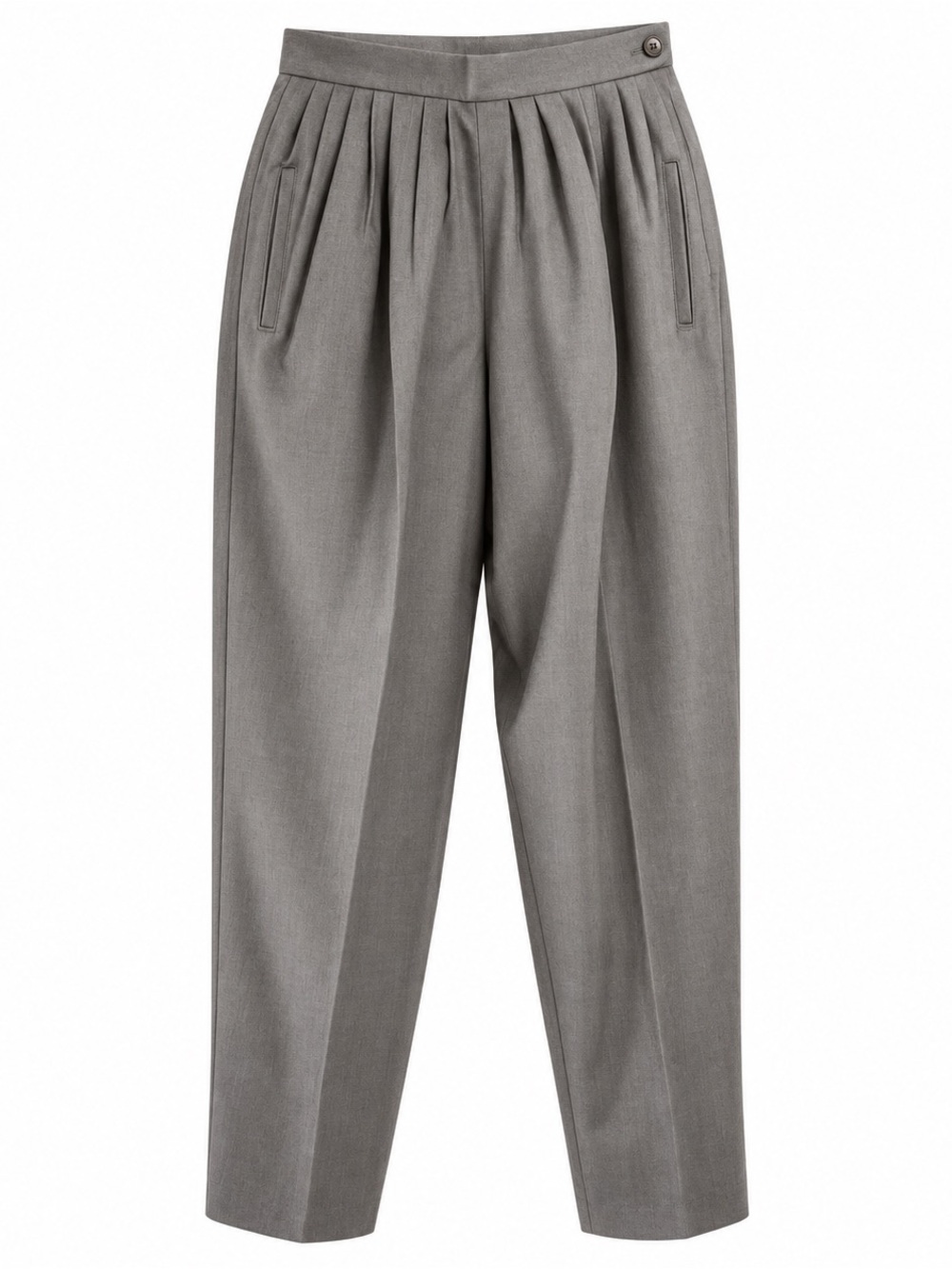 Condor Pleated Straight Leg Trousers in Gray Size 8
